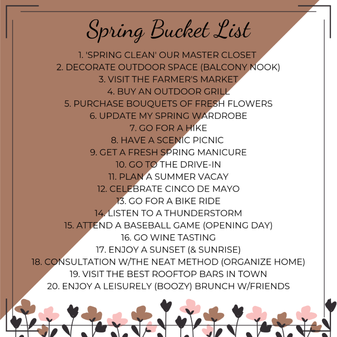 My Spring Bucket List