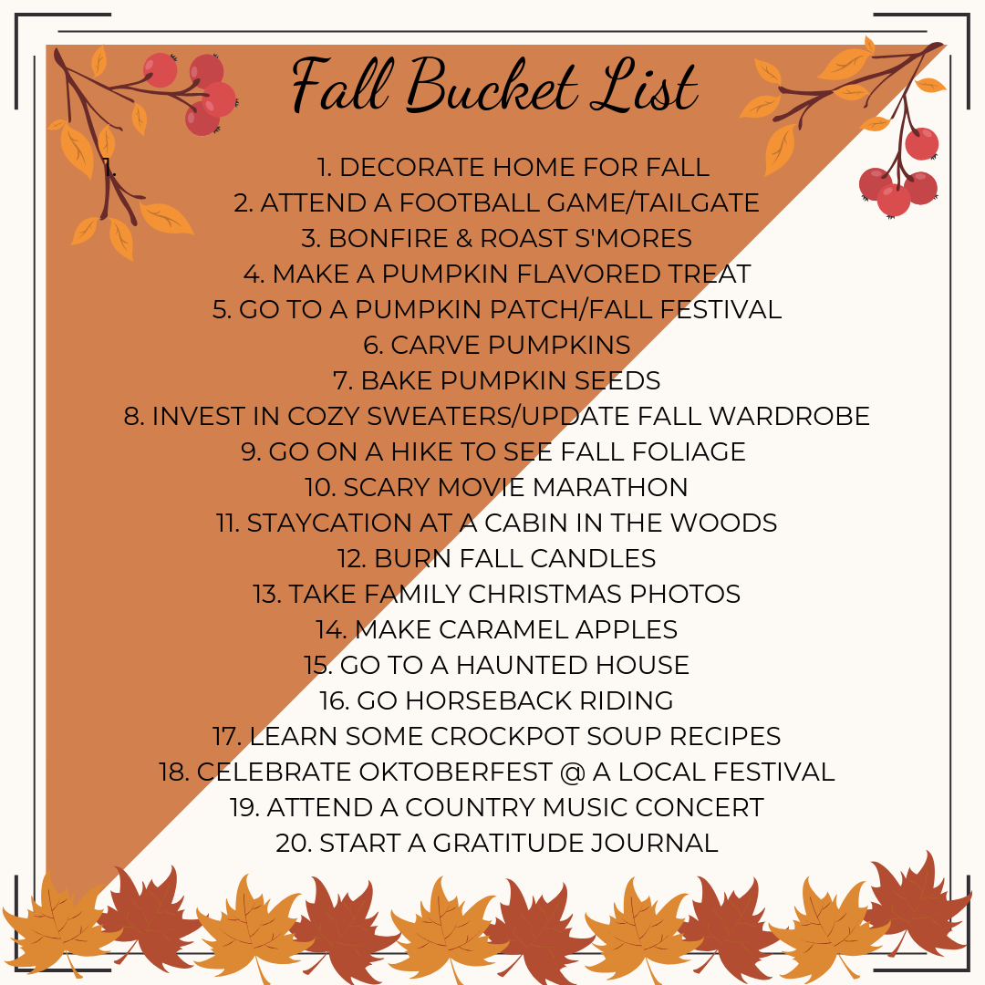 My Fall 2019 Bucket List | Days Like Today
